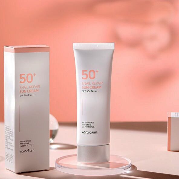 Kem chống nắng Karadium snail repair sun cream spf 50+ pa+++, được sản xuất từ các thành phần lành tính, đảm bảo chất lượng như mô tả, an toàn cho người sử dụng