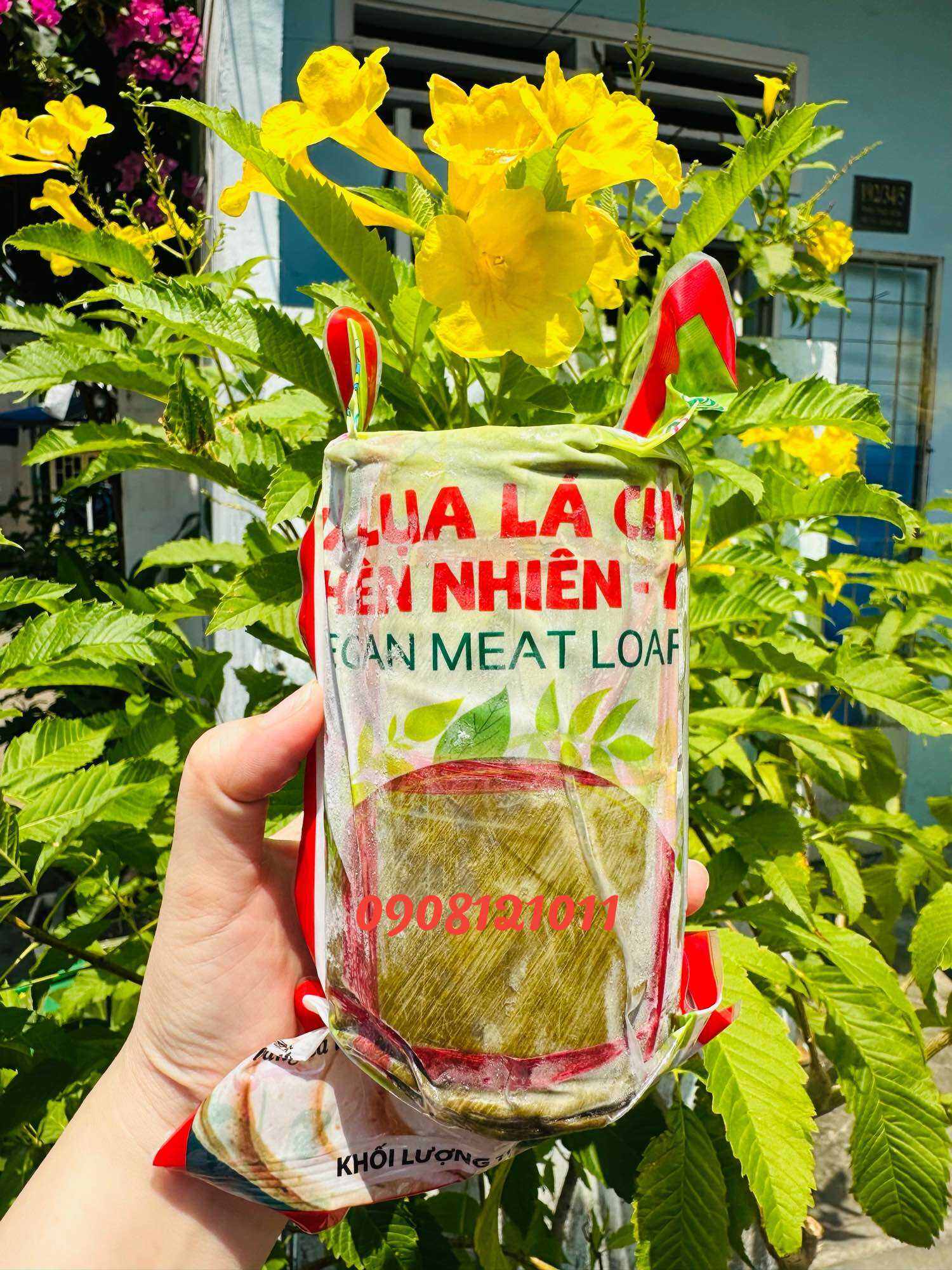 CHẢ LỤA LÁ CHUỐI CHAY THANH DŨNG cây 500g