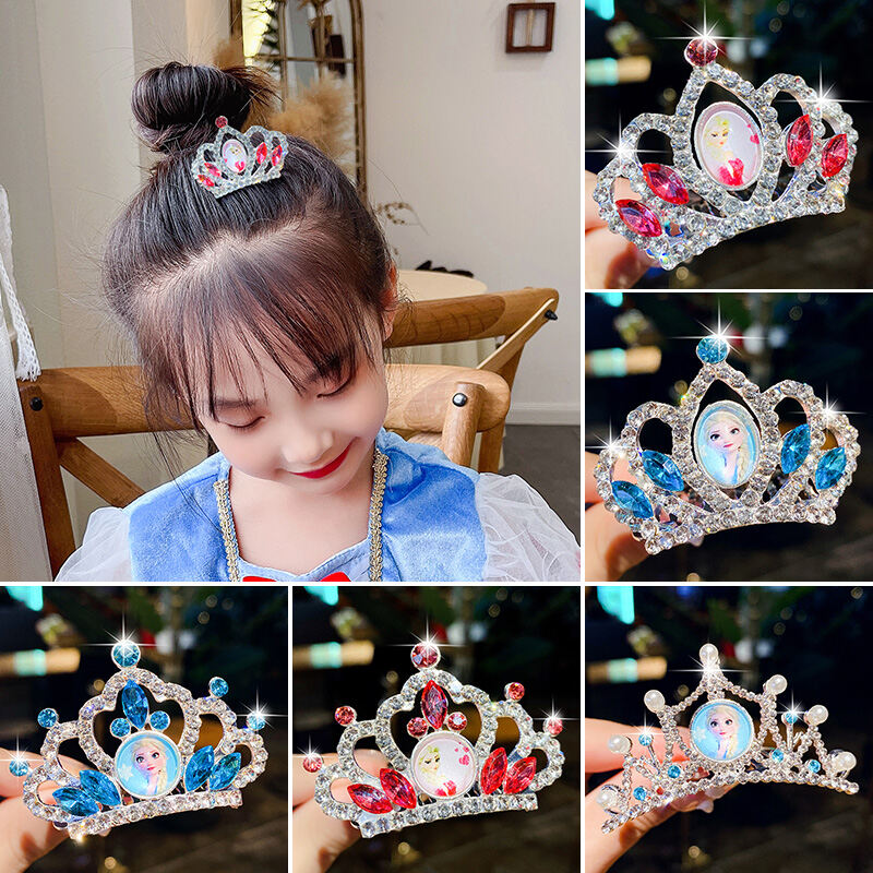Phụ Kiện Tóc Công Chúa Elsa Ice Princess Diamond Tiara Phụ Kiện Tóc Dễ Thương Cho Bé Gái Dây Buộc Tó
