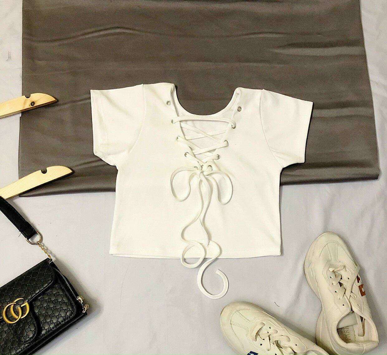 [HCM]ÁO KIỂU CROPTOP ĐAN DÂY
