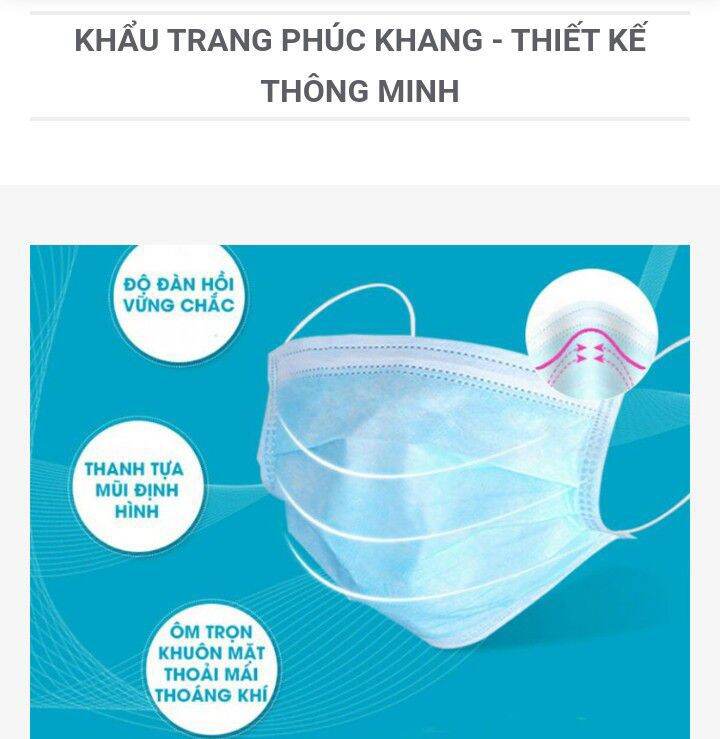 KHẨU TRANG Y TẾ - PHÚC KHANG - HÀNG CHUẨN