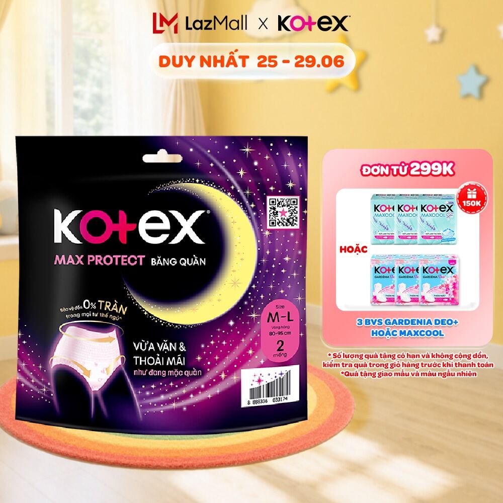 1 gói BVS Kotex Ban Đêm Dạng Quần cỡ M/L và L/XL
