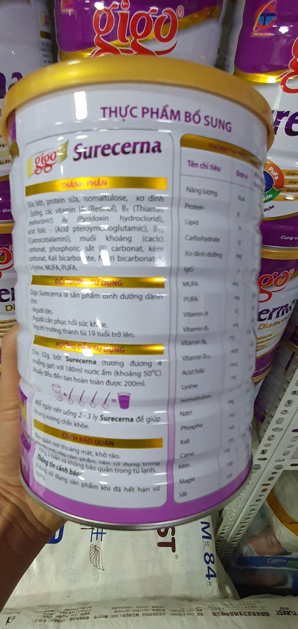 SỮA BỘT GIGO SURECERNA DIAMOND 900G