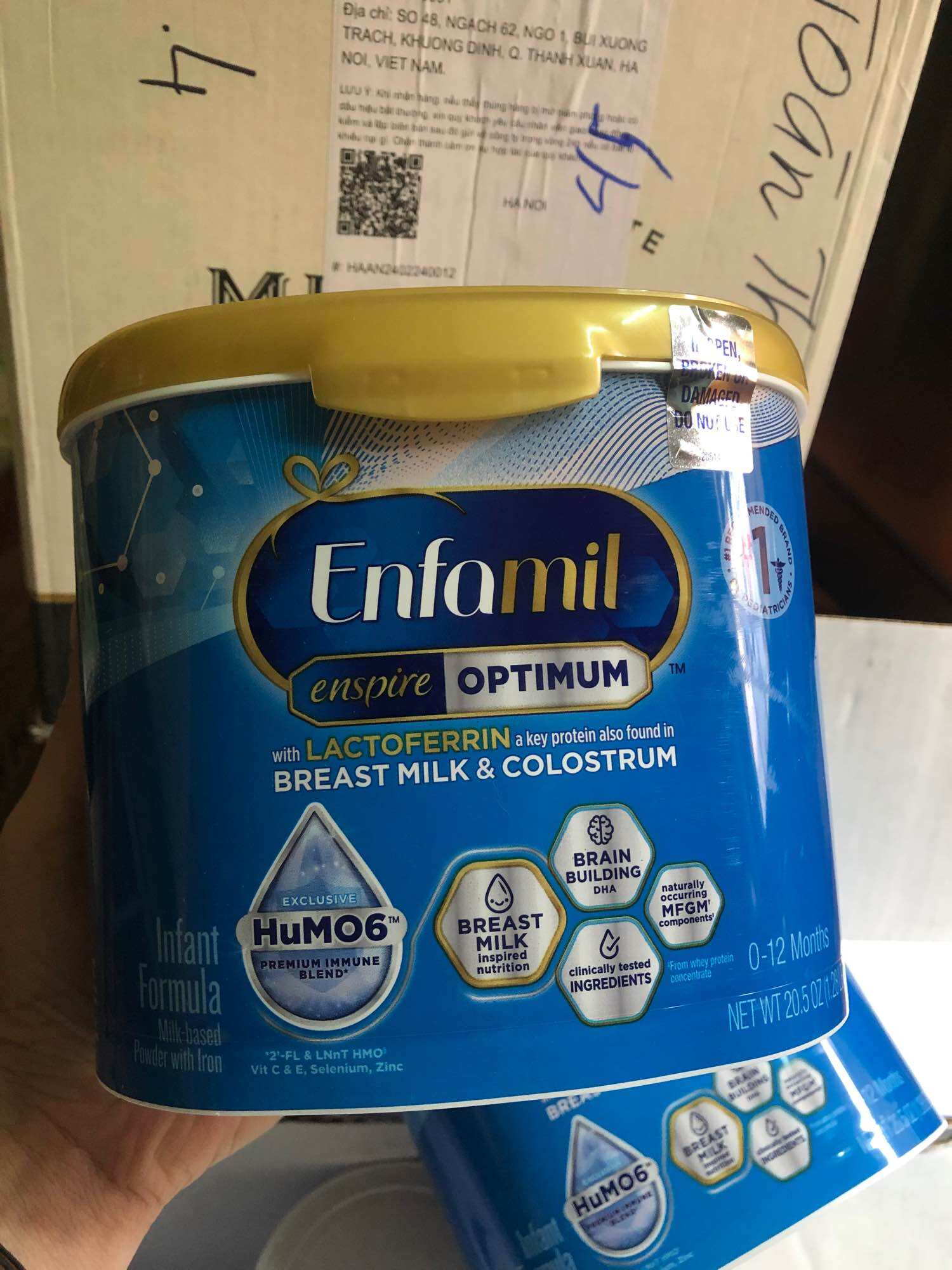 Sữa bột Enfamil Enspire Infant Formula Mỹ mẫu mới 581g - Enspire nhựa