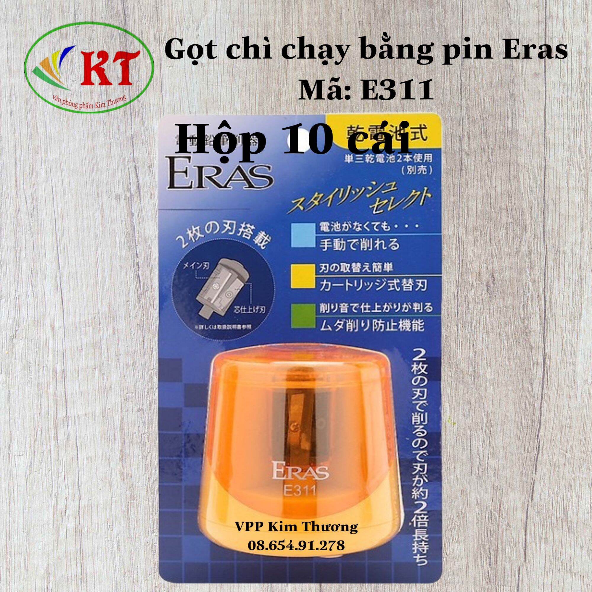 Gọt bút chì Eras chạy bằng pin, gọt bút chì tự động . Tặng kèm lưỡi chuốt thay thế