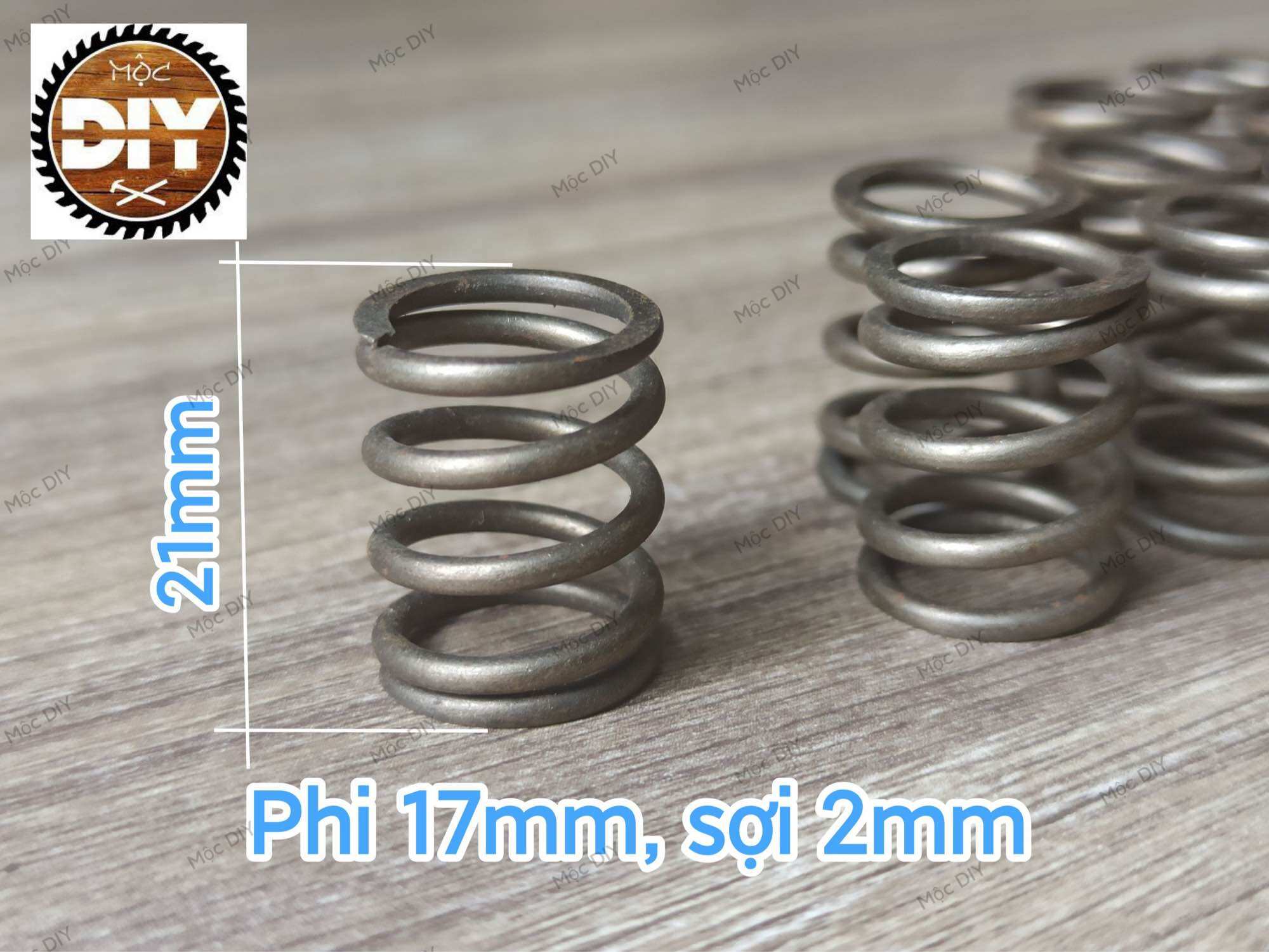 Lò xo nén phi 17, dài 21, sợi 2mm (zin nhà máy) (4cái)