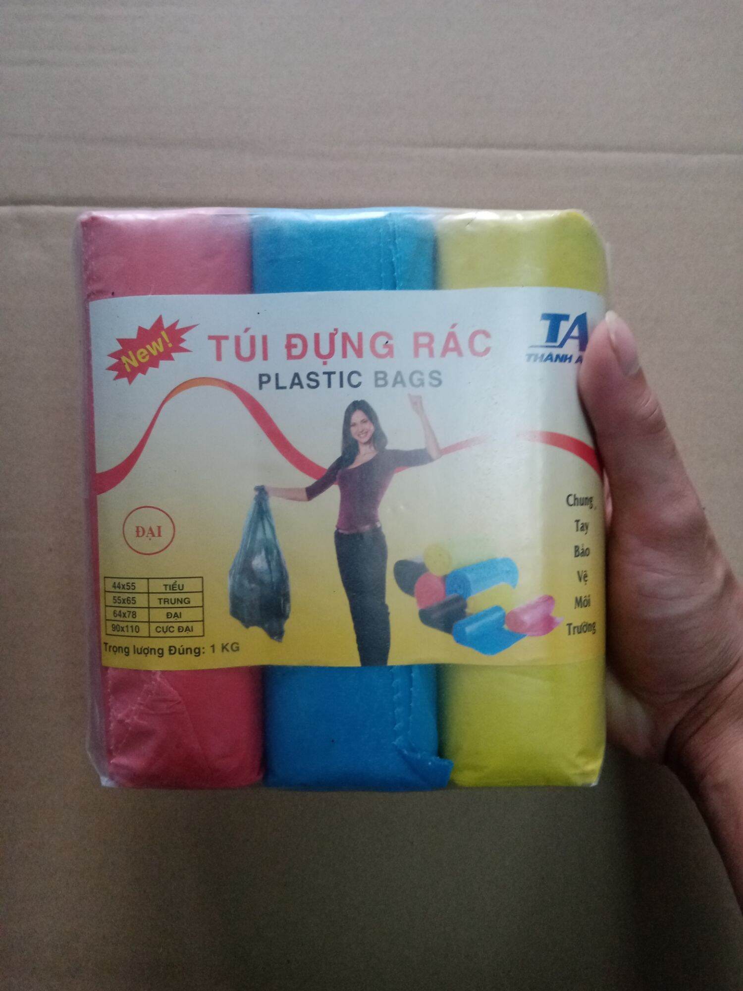 Túi rác cuộn / túi rác không quai ( 1bịch/3 cuộn )