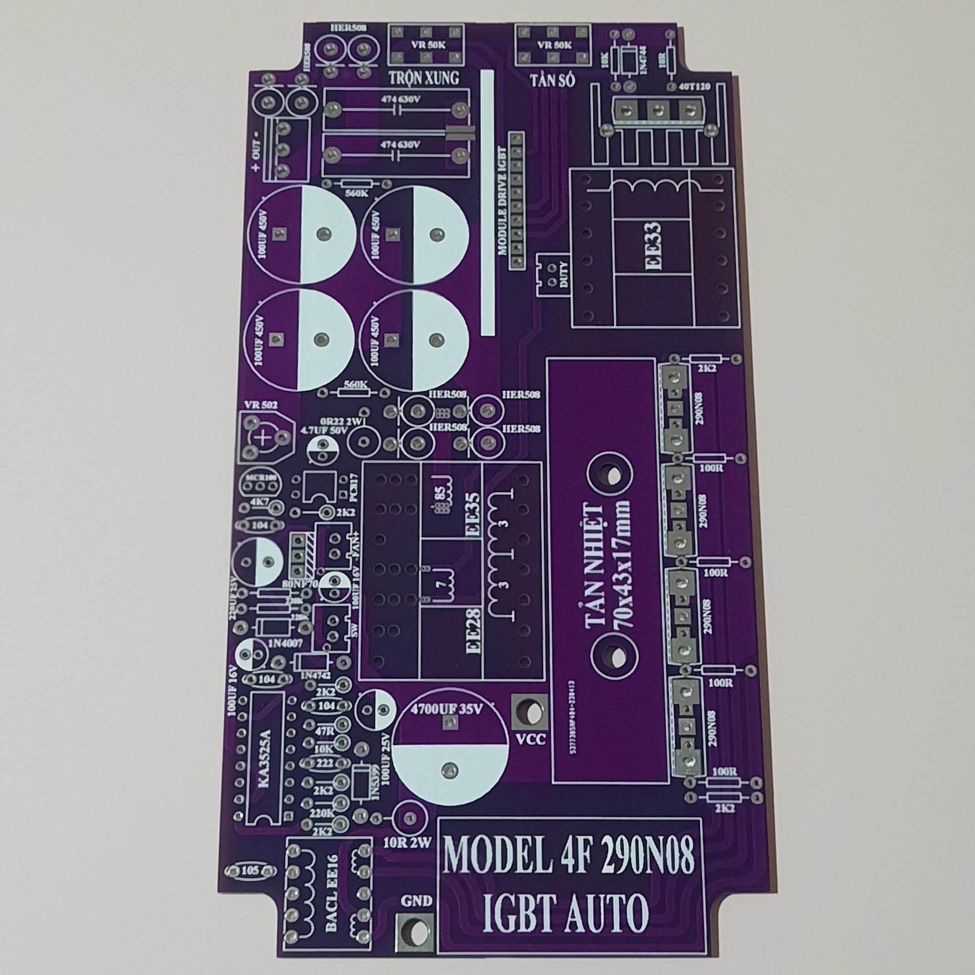 Bo mạch 4fet Lớn IGBT AUTO (có thể gắn 6fet nhỏ)