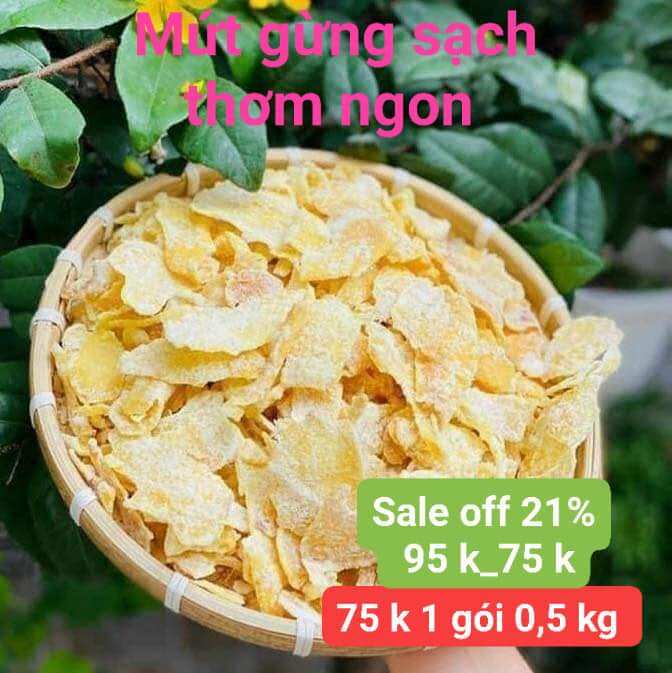Mứt gừng, mứt sạch thơm ngon