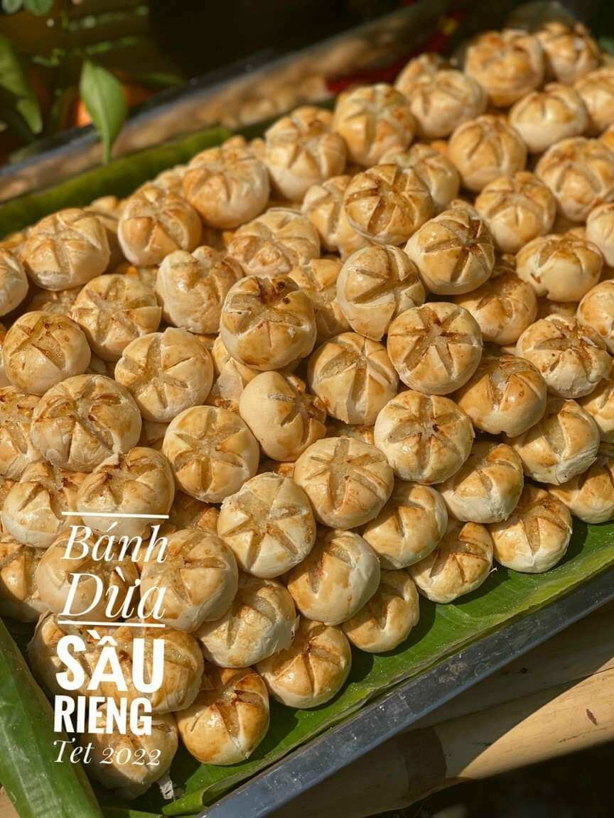 Hộp 300gr- Bánh dừa nướng sầu riêng