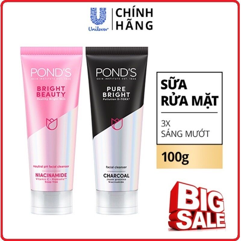 Sữa rửa mặt sáng da pond's Bright Beauty 100g