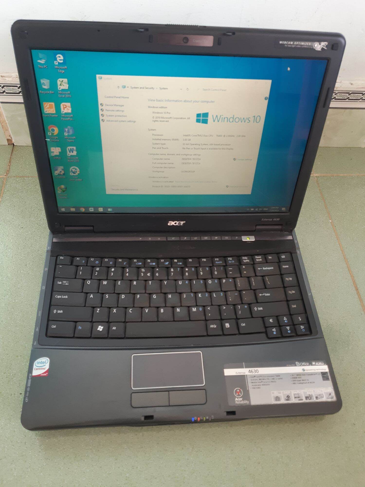 Laptop acer Extensa 6430