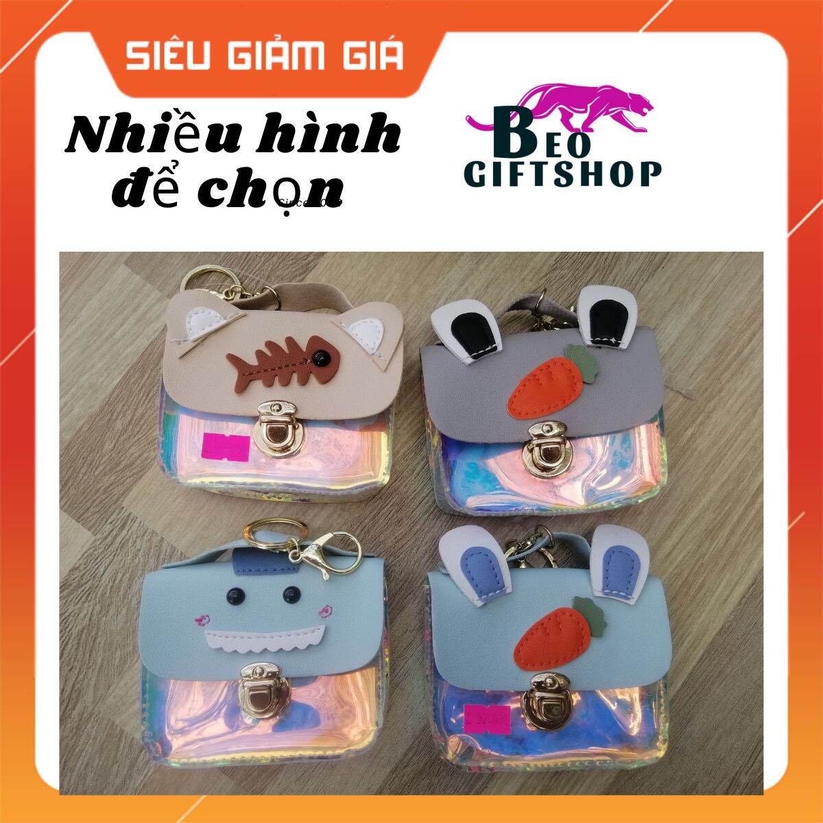 MÓC KHÓA BÓP, MÓC KHÓA BALÔ HOLOGRAM SÁNG BÓNG CÓ KHÓA CÀI