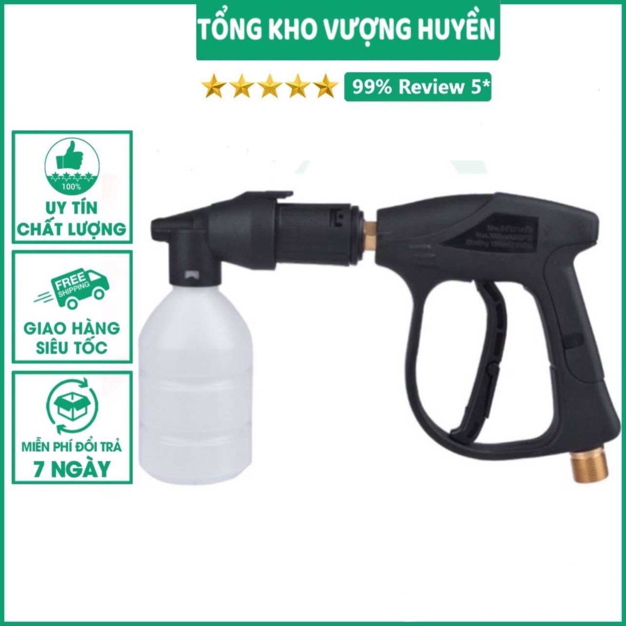 Bình bọt tuyết- Súng Rửa Xe Bình phun bọt tuyết dung tích 300ml, Dùng cho máy rửa xe mini