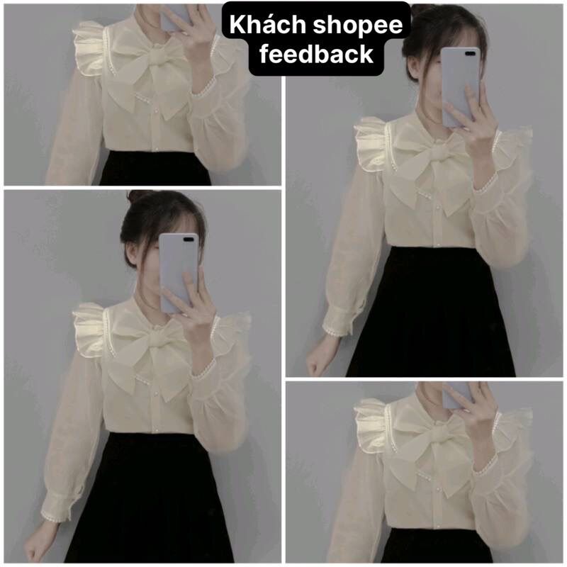 Áo sơ mi nữ tiểu thư tay bồng