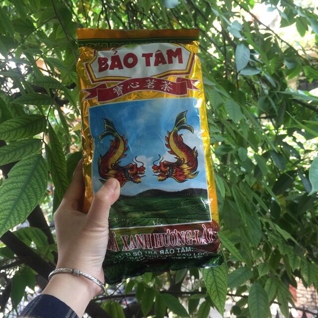 Trà Bảo Tâm trà xanh hương lài chính hiệu hai con rồng vàng Bảo Lộc Lâm Đồng