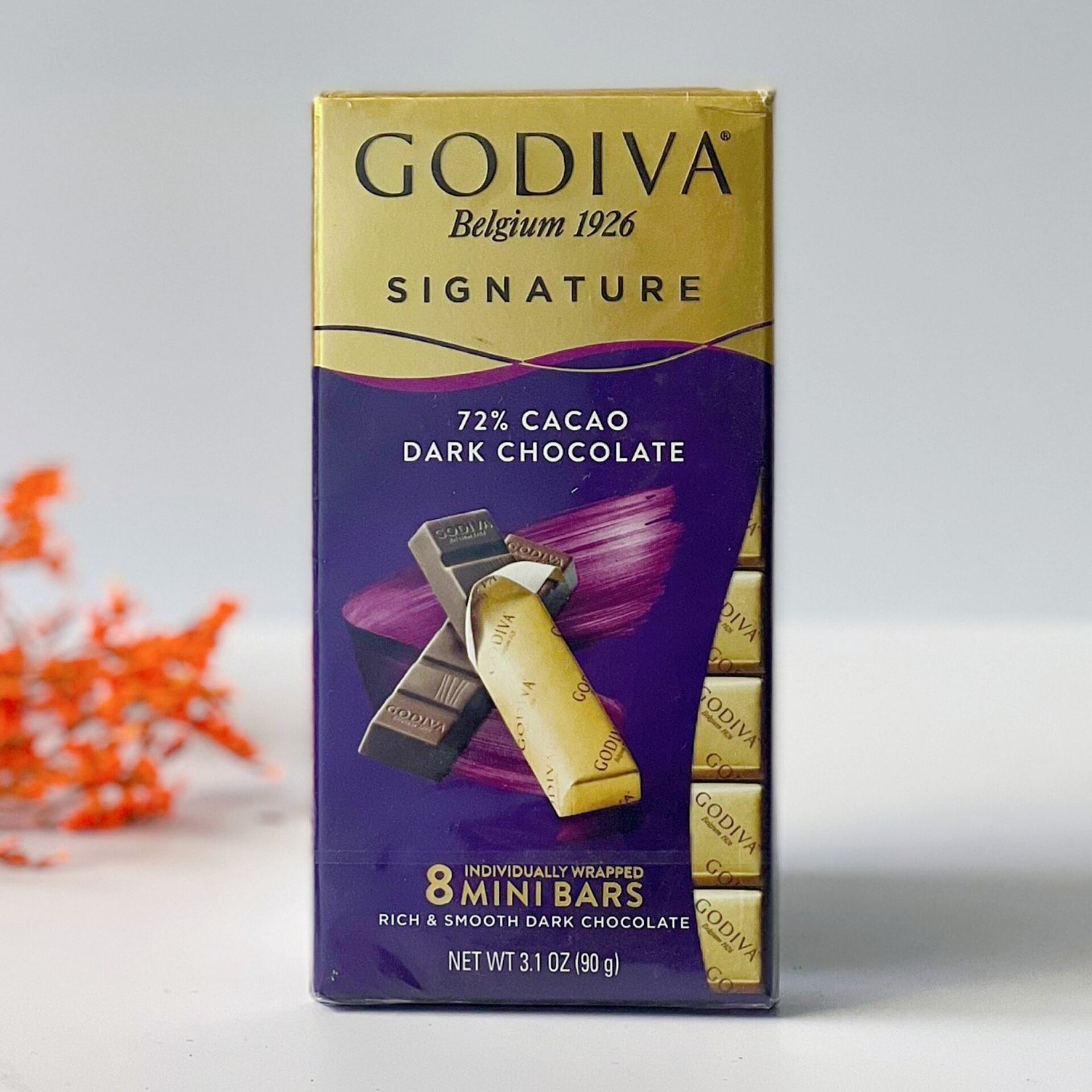 Socola Godiva Belgium Signature 72% Cacao Dark Chocolate 90g