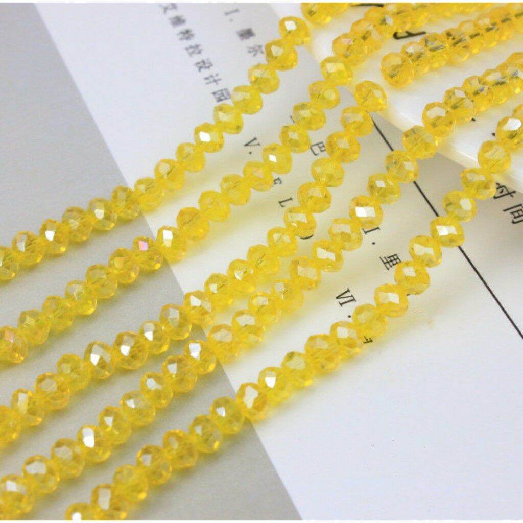 Chuỗi hạt pha lê bánh cam 6mm Dùng Làm Trang Sức Diy