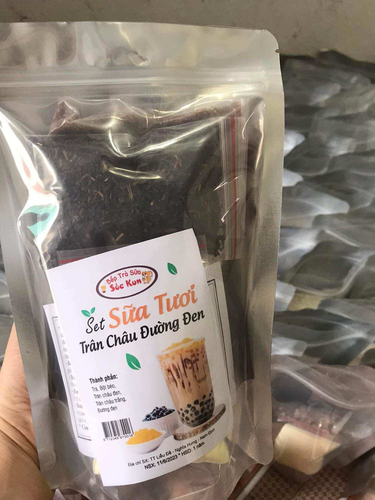Set nguyên liệu trà sữa trân châu
