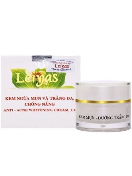 Kem mụn trắng da chống dị ứng leiyas