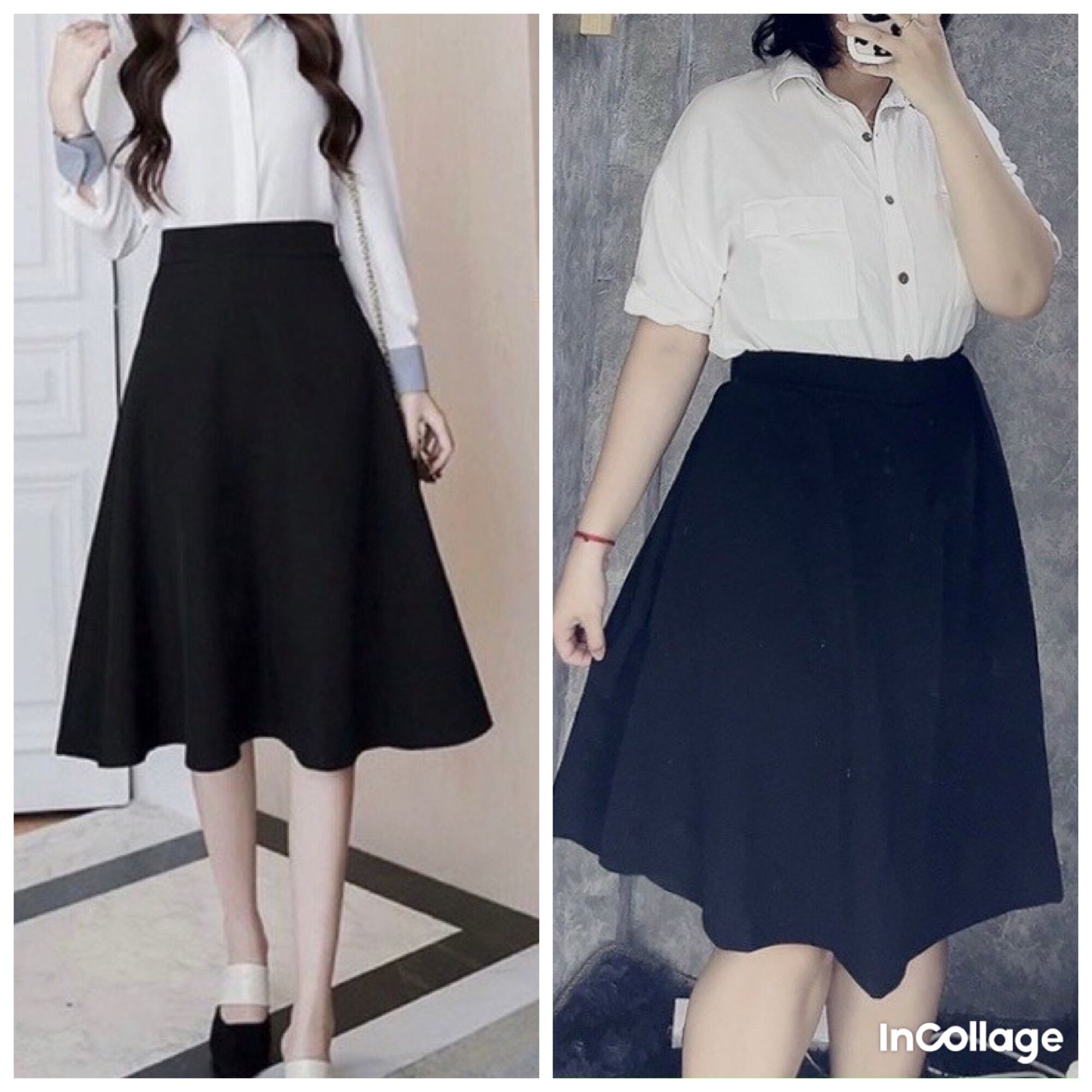 Chân váy xoè bigsize nữ từ 68kg đến 95kg