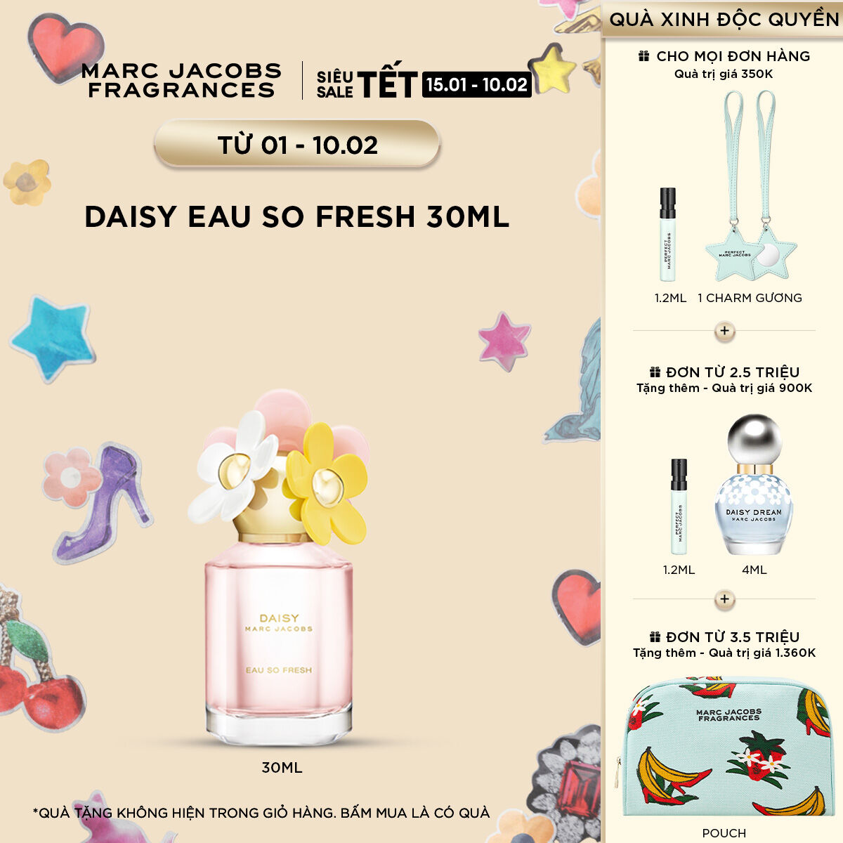 Nước hoa Nữ Marc Jacobs DAISY Eau so Fresh EDT 30ml