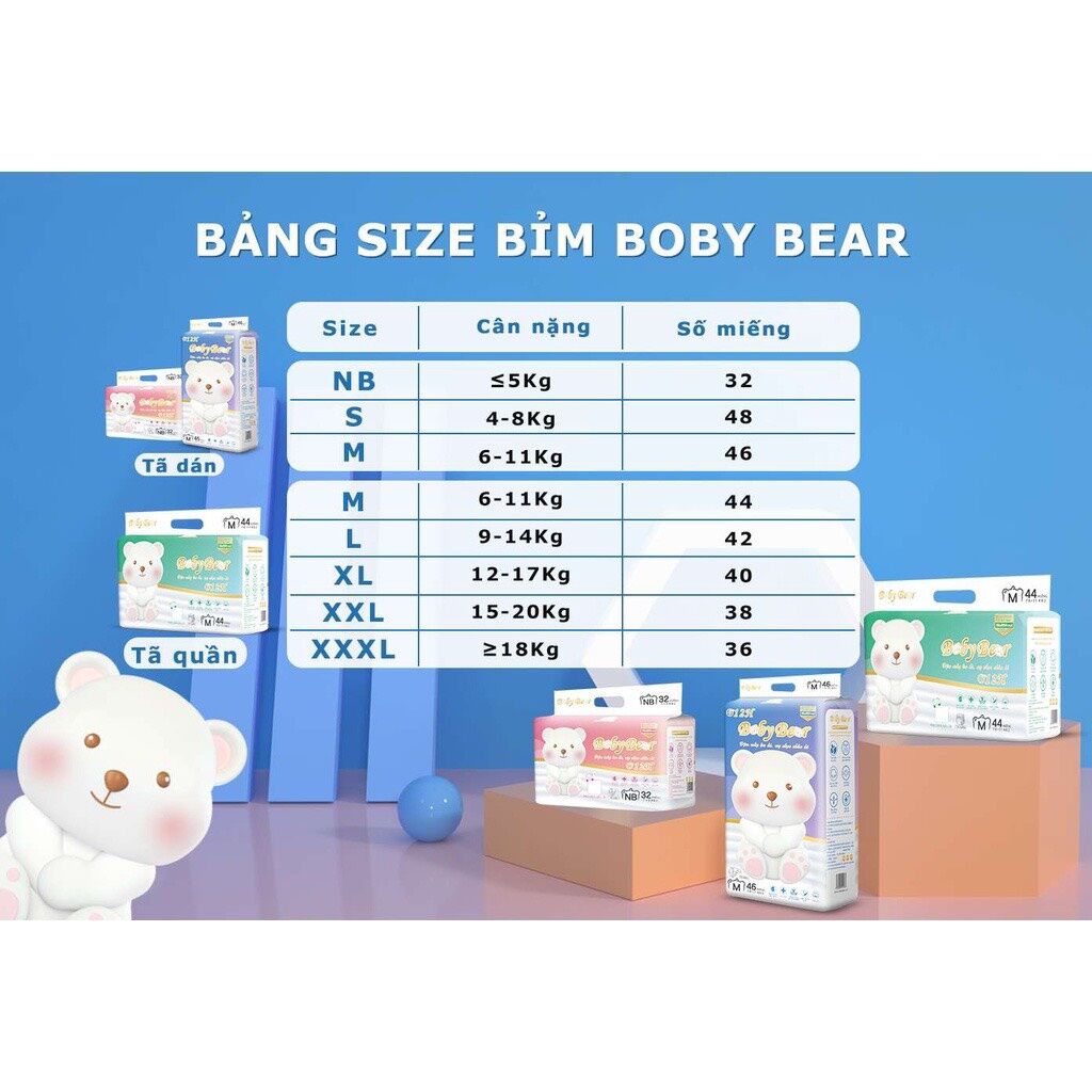 Combo 100 Bỉm quần Bobofish và bỉm mony amy đủ size đến 5xl