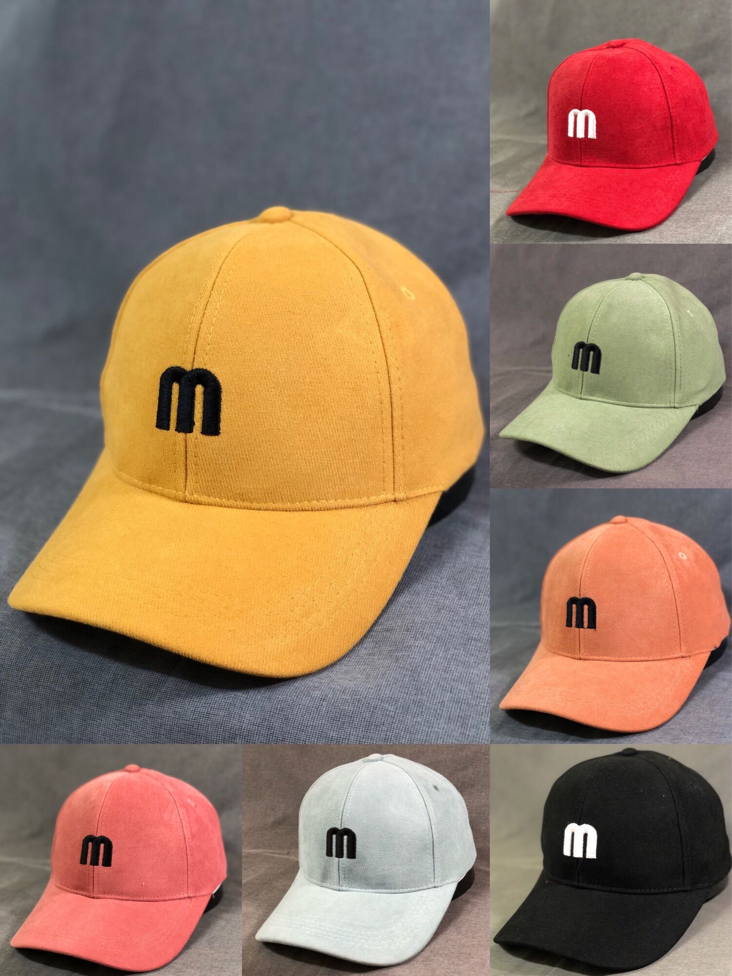 Nón kết nhung mịn thêu nổi logo chữ M hot hit - Nón kết nam nữ