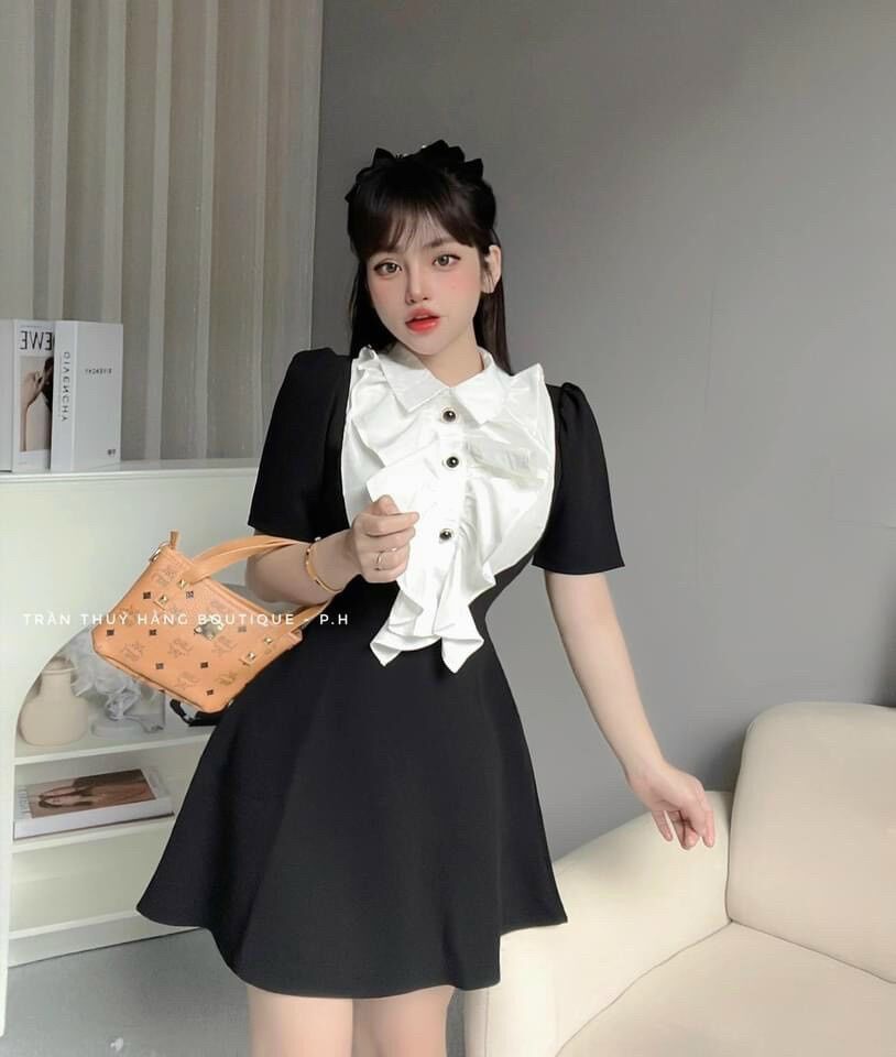 50-90kg Bigsize ĐẦM SƠ MI CỔ BÈO