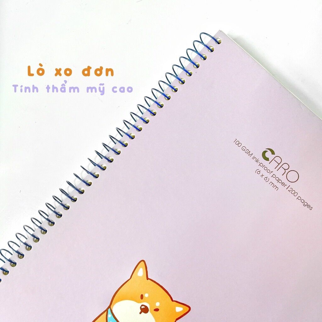 (KLONG) SỔ LÒ XO ĐƠN 200 TRANG KHỔ A4