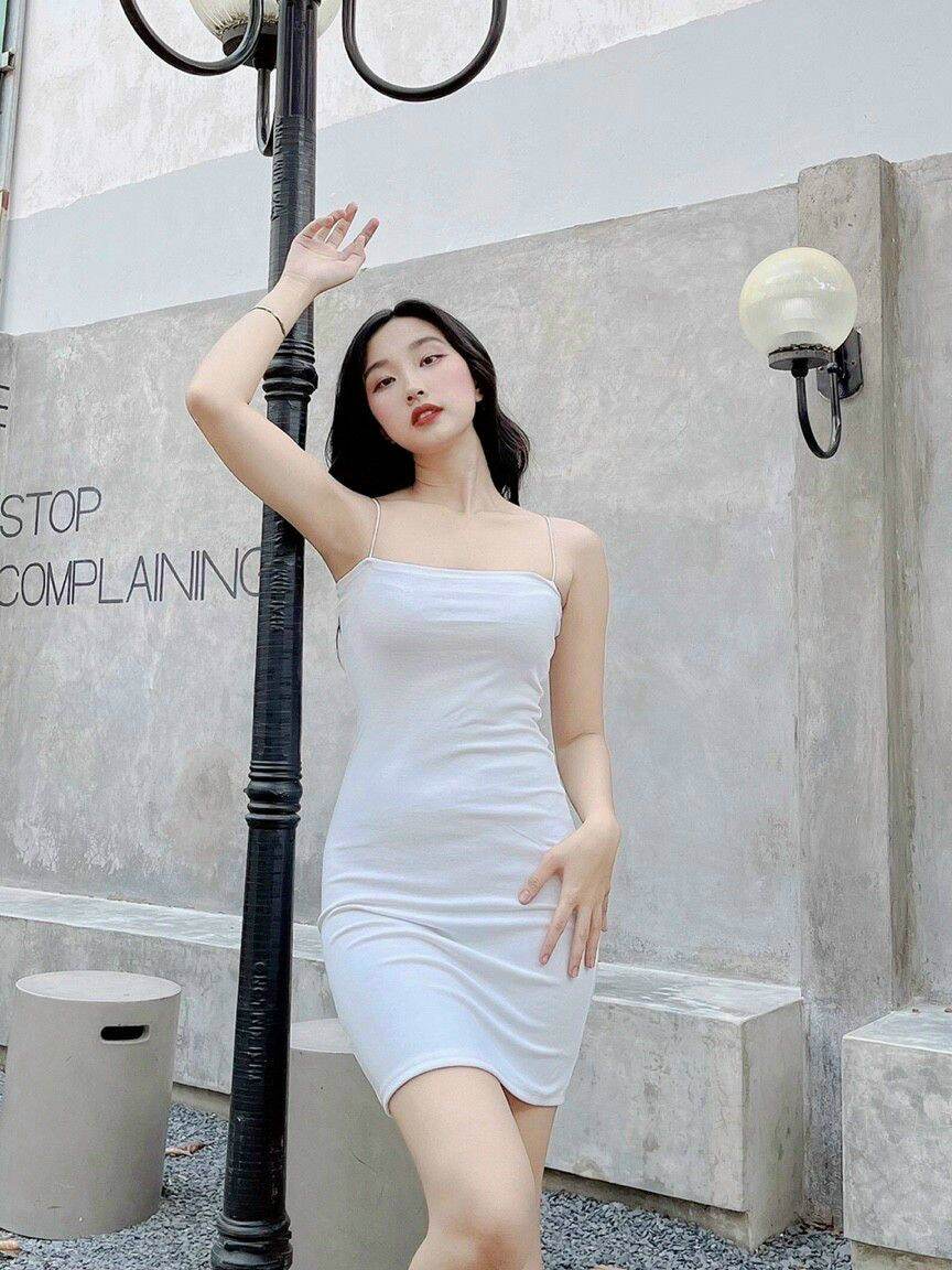 ĐẦM THUN 2 DÂY BÚN ÔM BODY