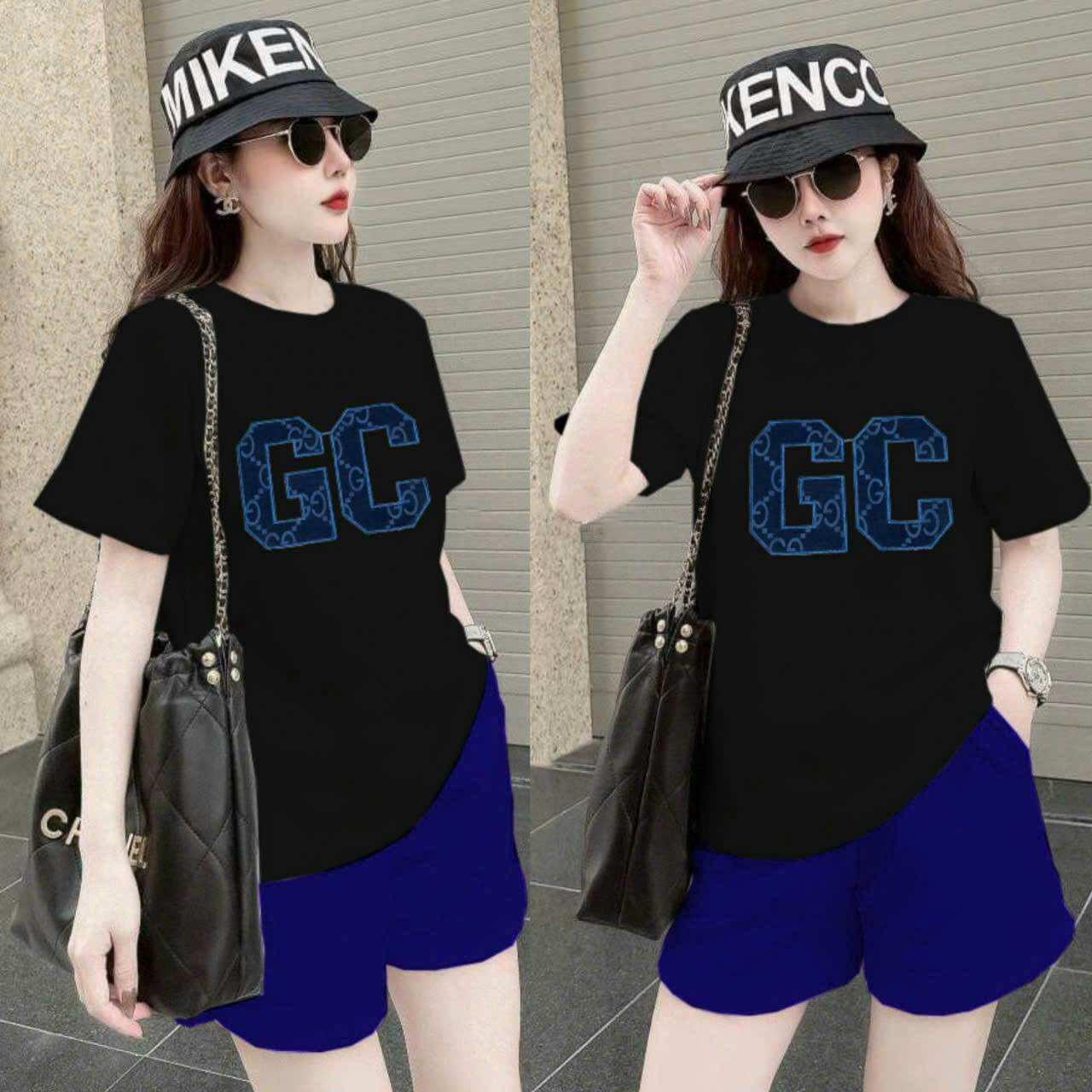 SÉT SHORT COTTON THÊU LOGO SIÊU HOT