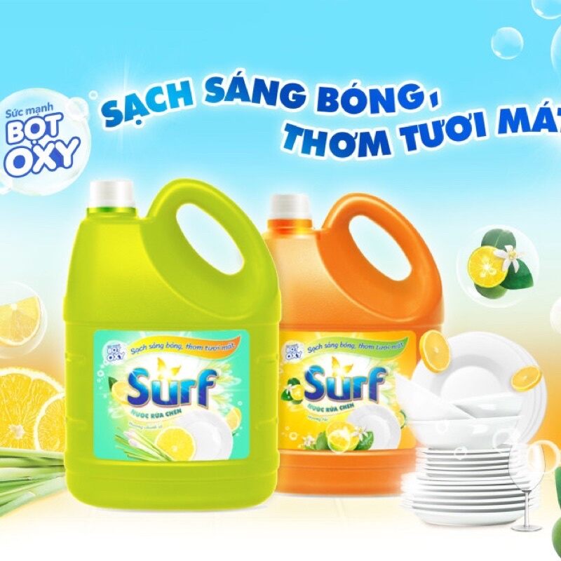 Nước rửa chén bát surf can 3,4kg
