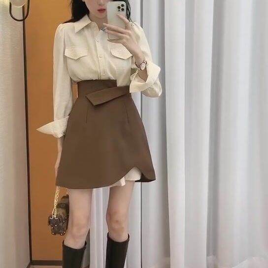 Đầm sơ mi cách tân hàng quảng châu siêu xịn