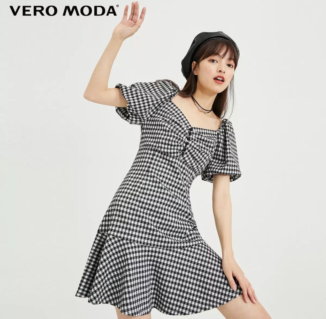 Váy kẻ vero moda size l