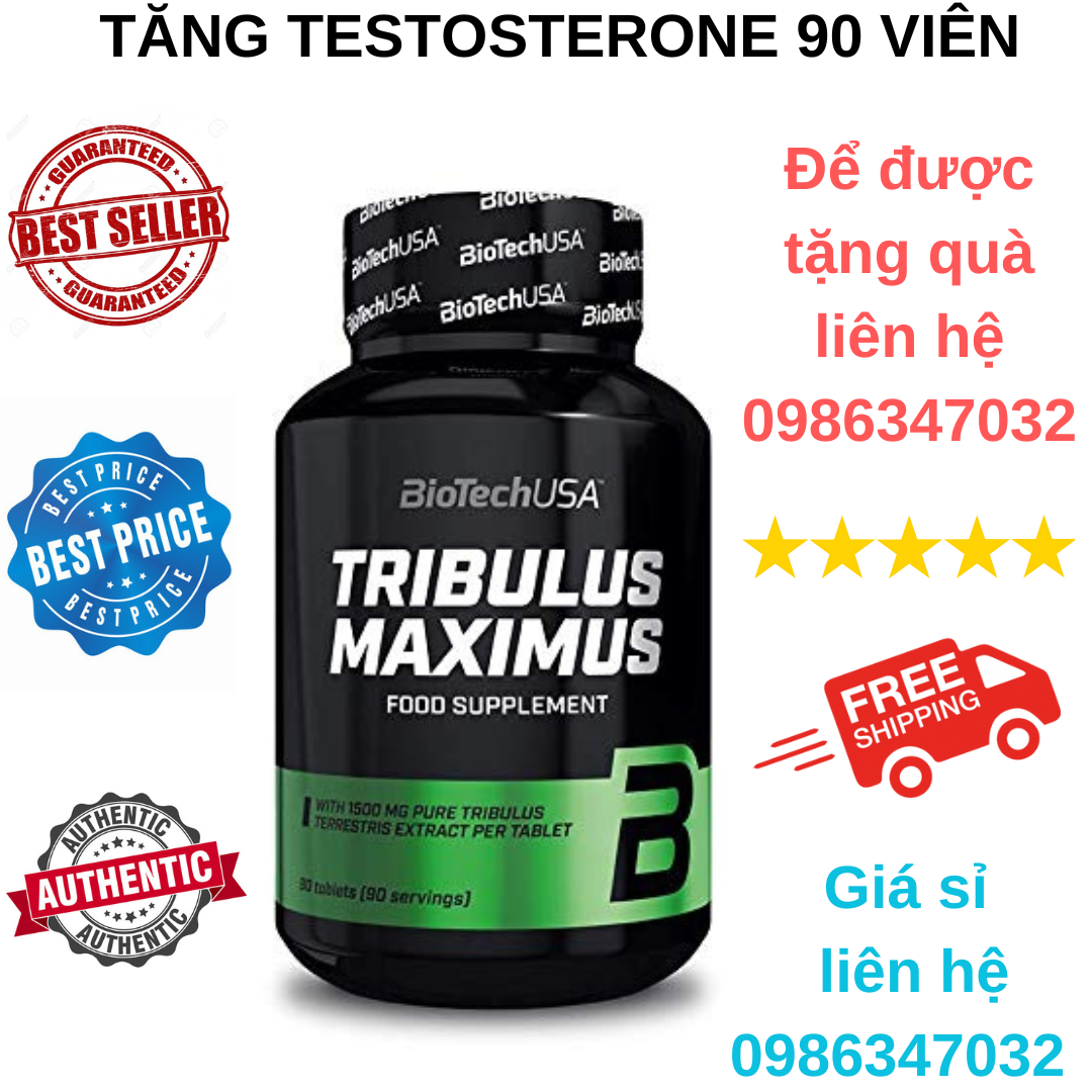 BiotechUSA Tribulus Maximus Tăng Testosterone Tăng Sức Mạnh Cơ Bắp 90 Viên