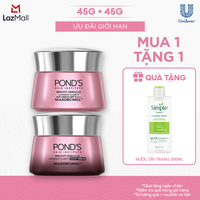 [Combo] Bộ 2 Kem dưỡng sáng da đa tầng ngày & đêm Ponds Bright Miracle mờ thâm sạm với 50X Niasorcinol 45G+45G