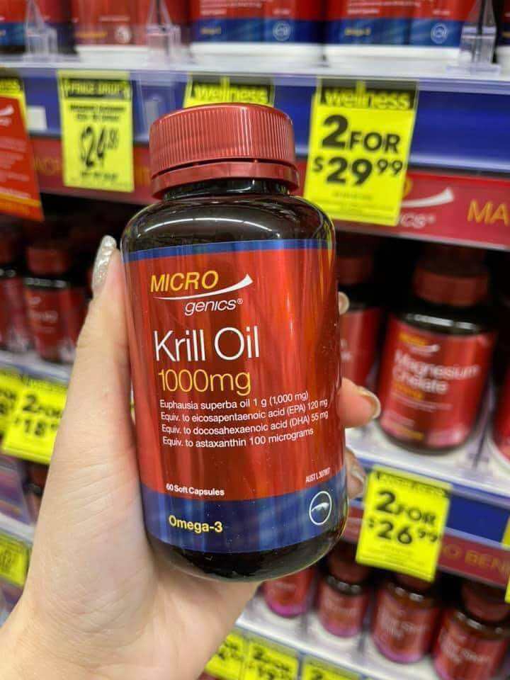 Dầu nhuyễn thể Microgenics Krill Oil 1000mg