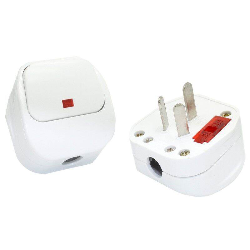 Đầu Cắm Nối Dây Nguồn 3 Chân 3 Pha 10a16a250v Có Công Tắc Một Nút Ngắt Điện Kèm Cầu Chì Rò Rỉ Điện C