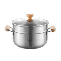 BEAR | Stainless Steel Pot 316L Food Grade Thickened Non-Coated Induction Cooker Suitable Double Handle Pot