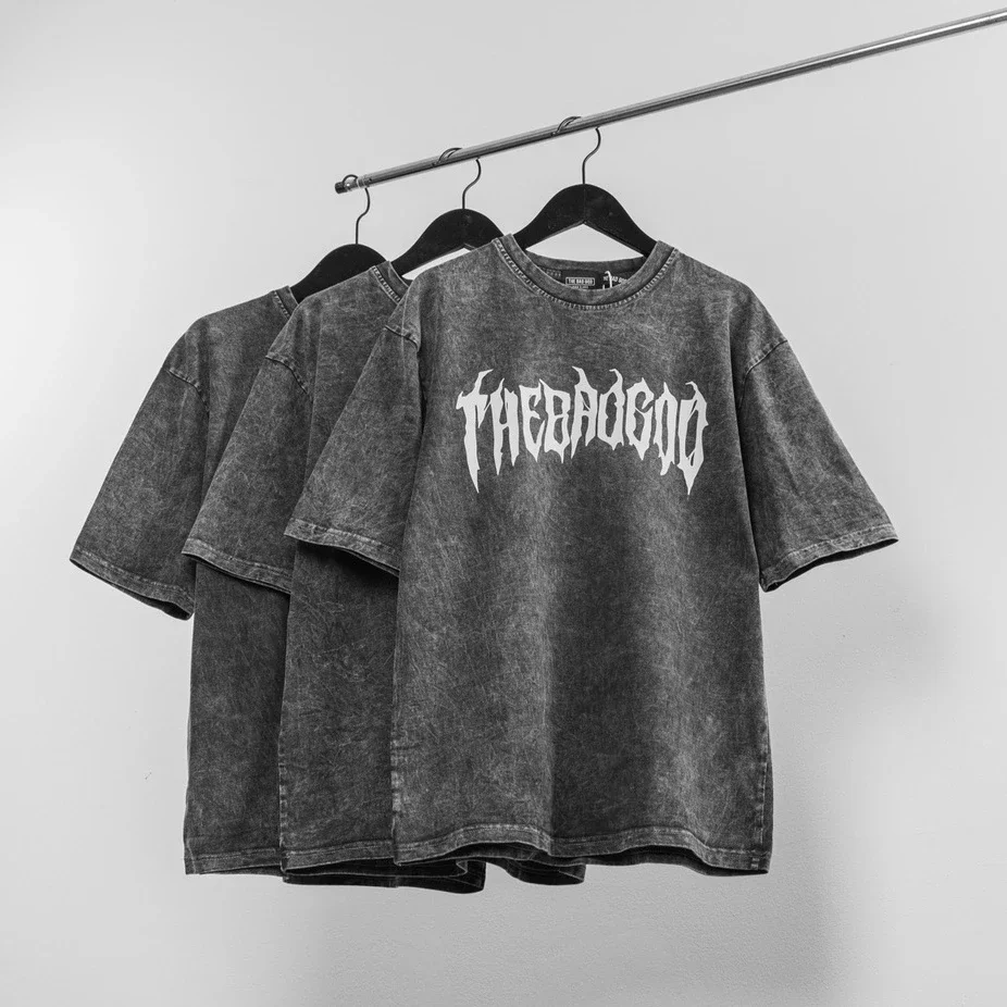 Áo thun tay lỡ the bad god gangster