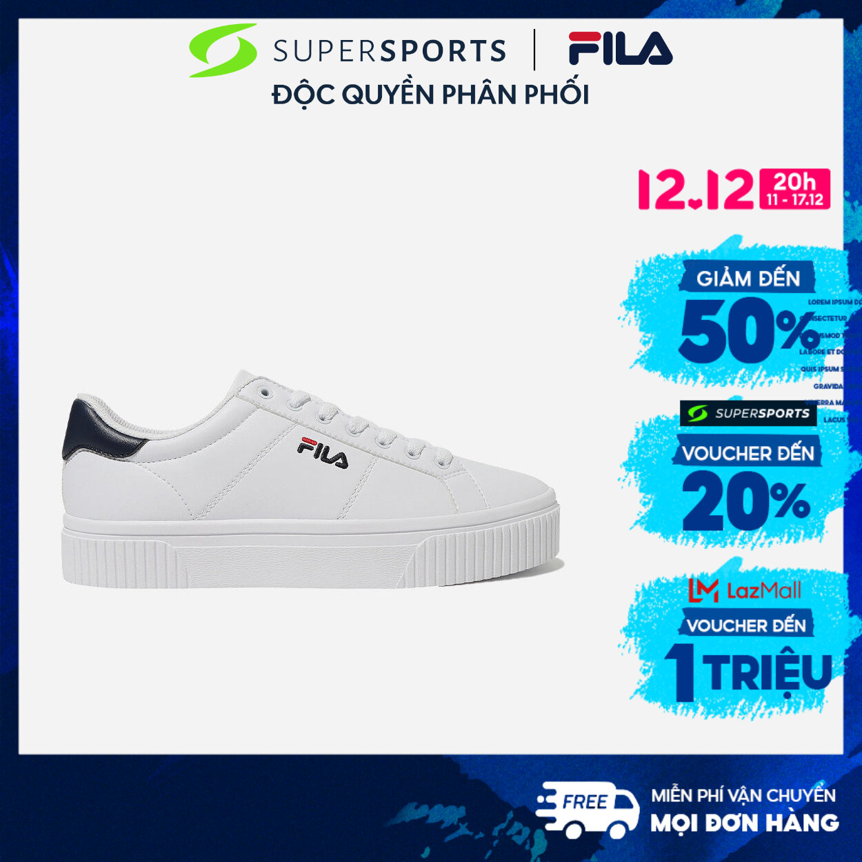 FILA Giày sneakers unisex Court Deluxe Bold 1XM02338G-125