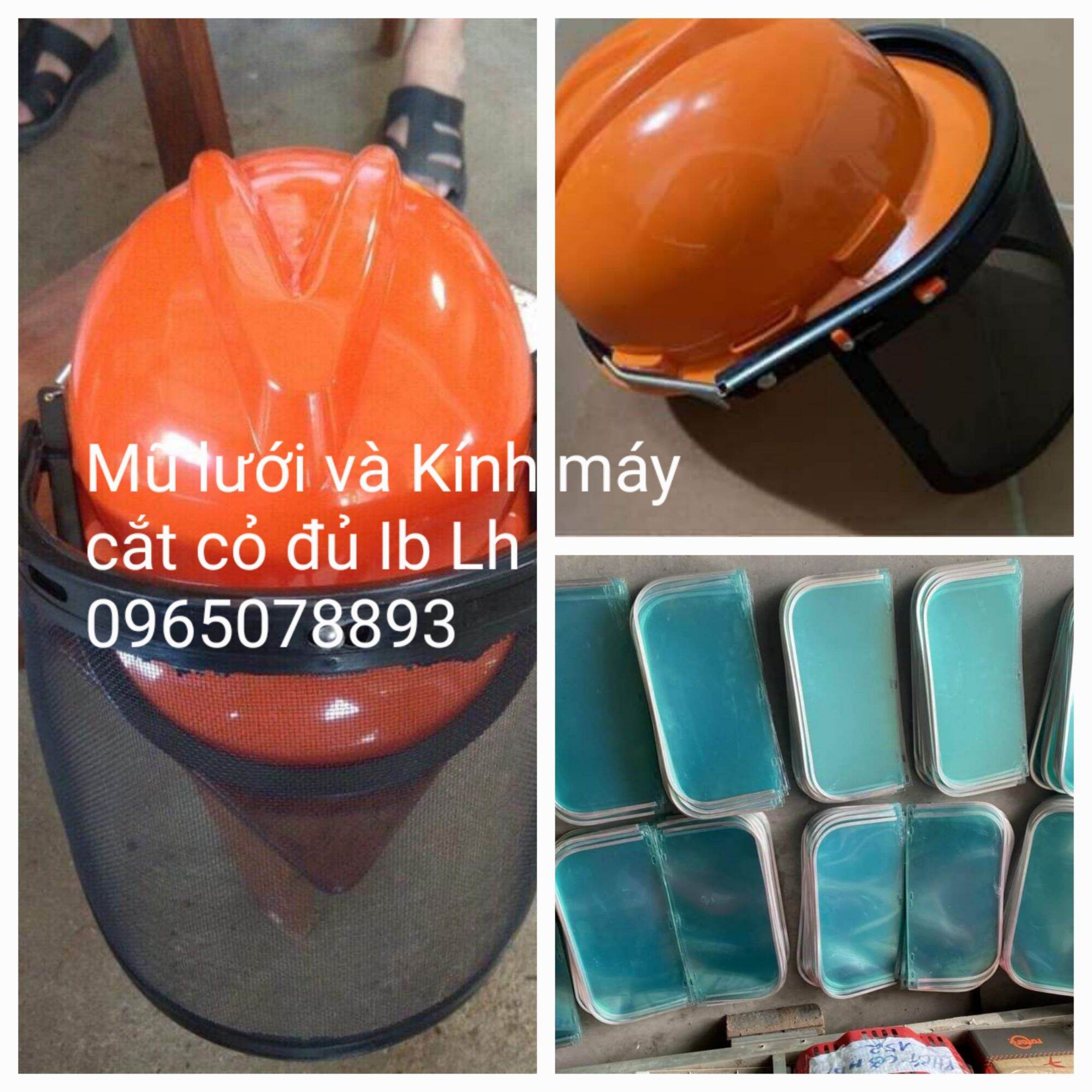 Mũ nón bảo hộ dùng để phát cỏ - cưa - cắt - xịt thu.ốc ảnh thật 100%