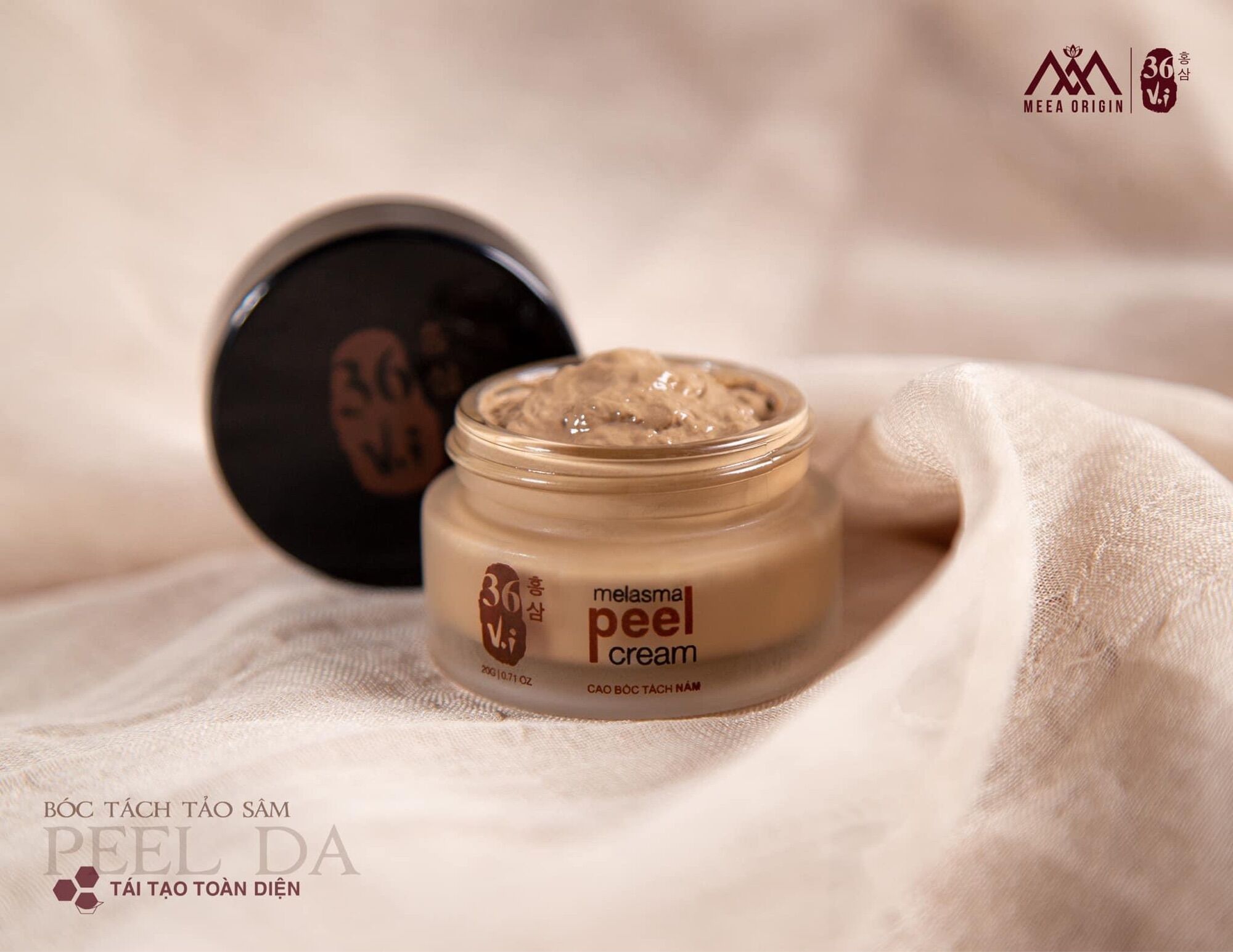 Peel da tảo sâm bóc tách nám meea - kem dưỡng phục hồi HA meea