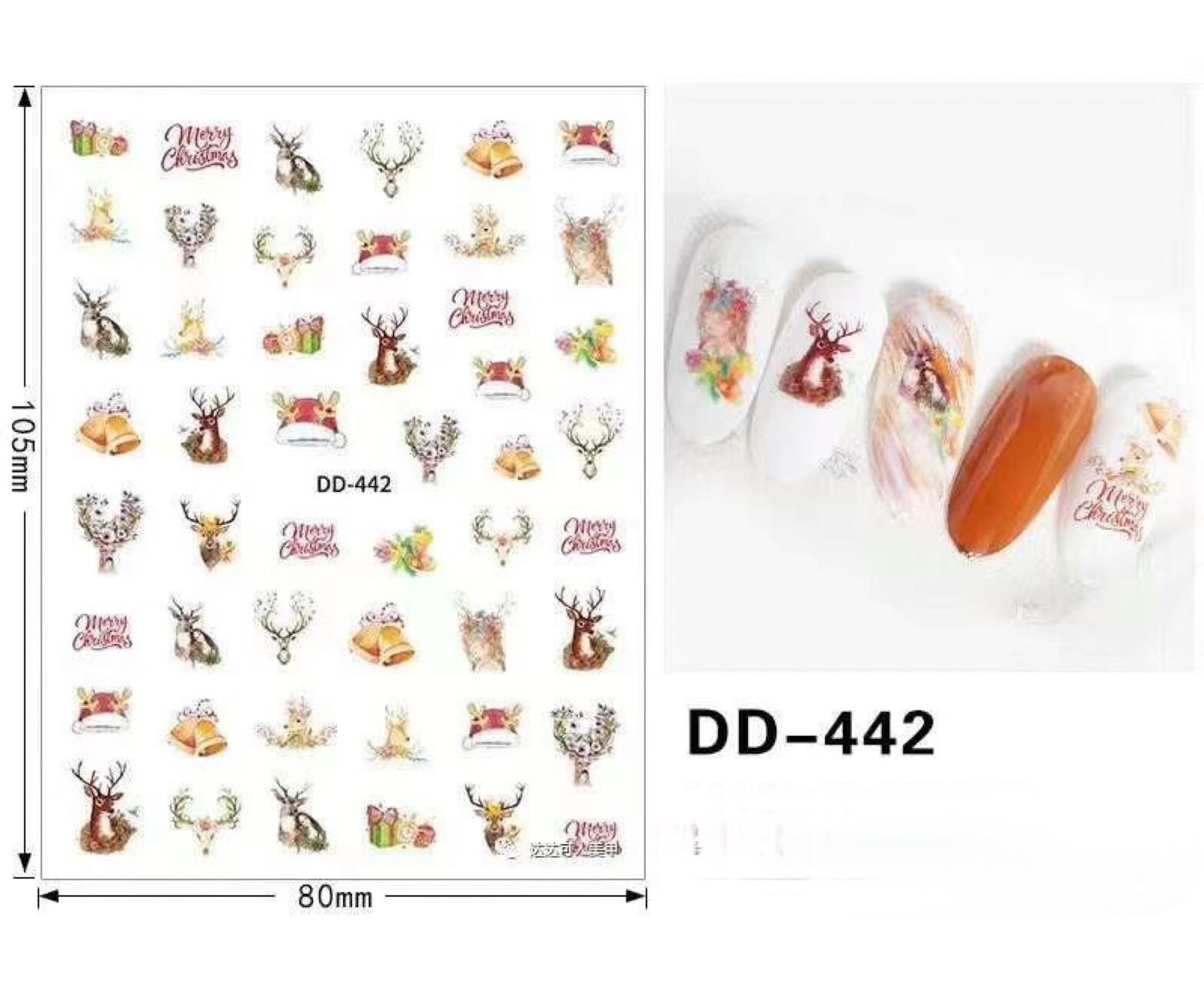 Sticker noel trang trí nails