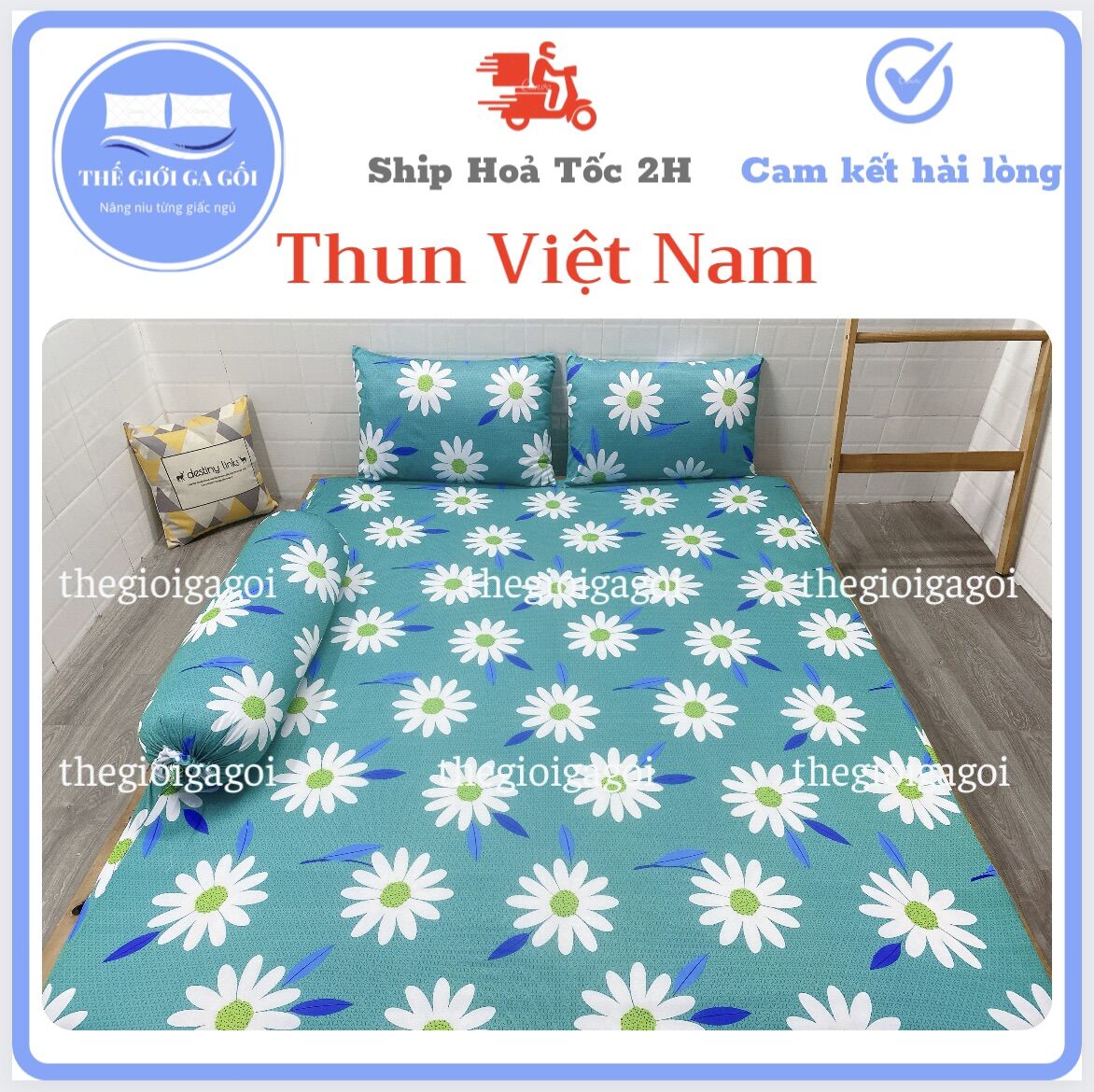 [HCM] [Link 2 _Bông] Ga Lẻ Thun Lạnh Cao Cấp Việt Nam đủ kích thước ( không vỏ gối)