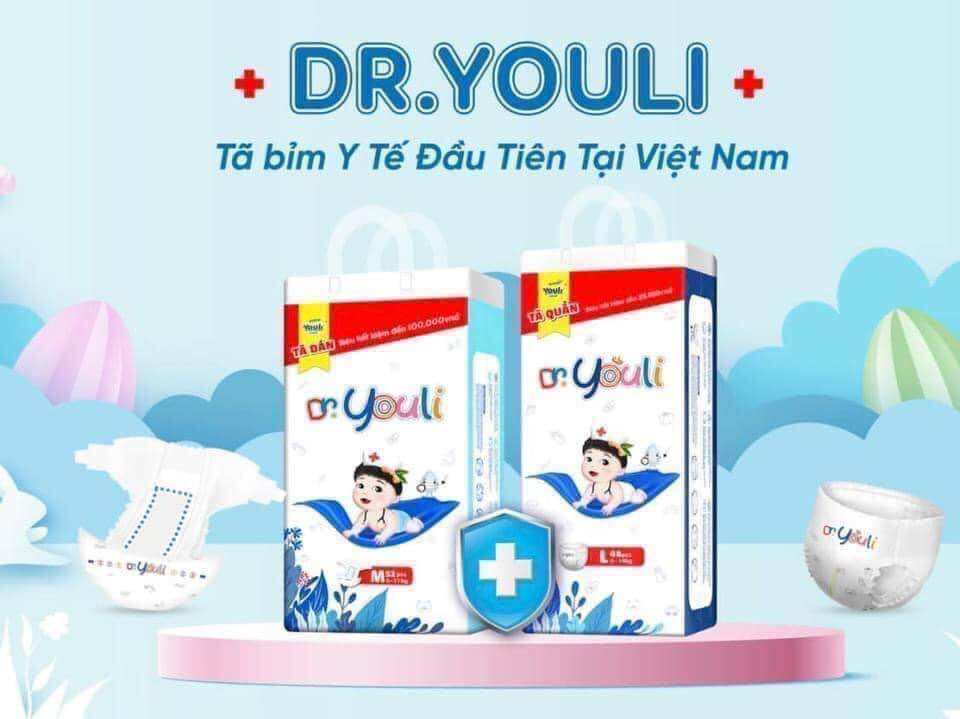 Bỉm dán quần Dr.Youli Y tế S60 M52 L48 XL44 XXL42 XXXL40