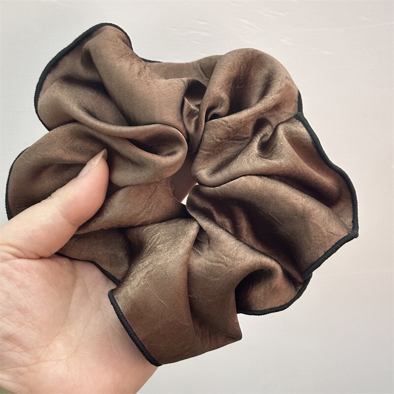 Dây Buộc Tóc Cao Cấp Hàn Quốc Cho Nữ Dây Buộc Tóc Mềm Mại Họa Tiết Khối Màu Viền Dây Buộc Tóc Thời T