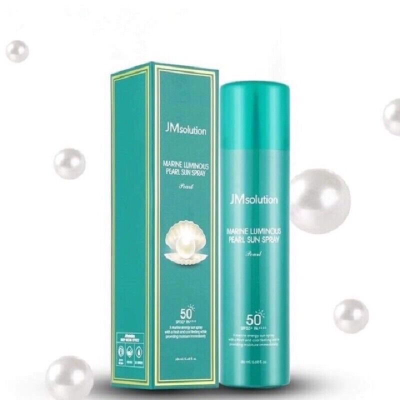 Xịt chống nắng Jm Solution Marine Luminous Pearl Sun Spray 180ml (chai xanh)