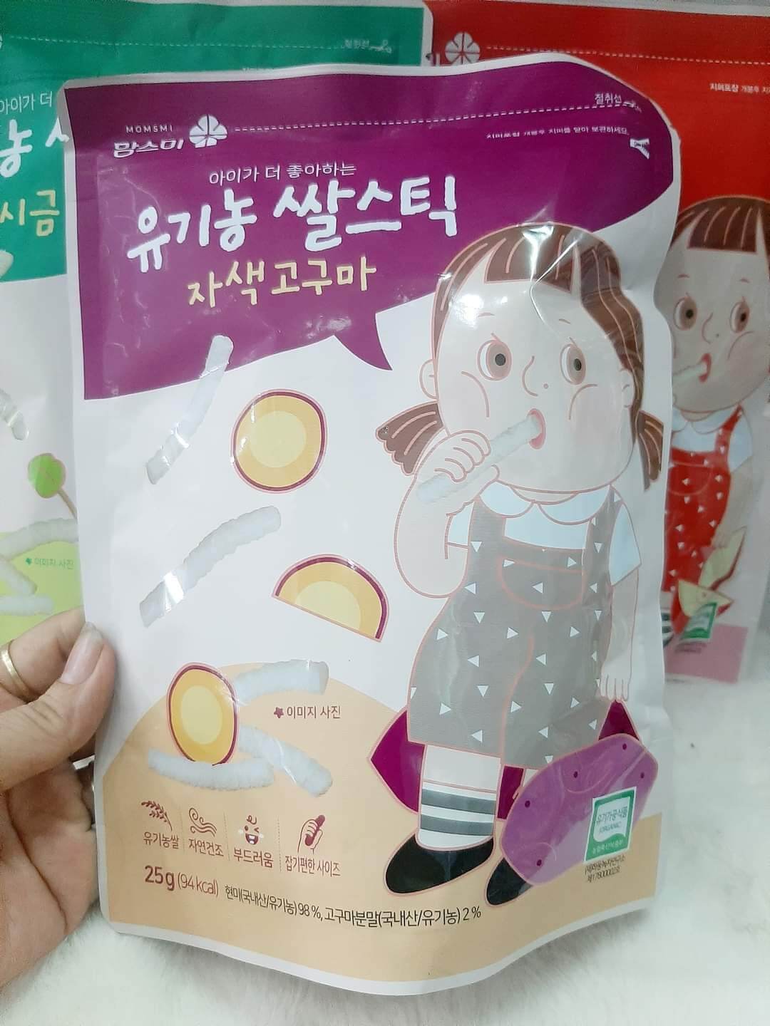 Bánh gạo hữu cơ Momsmi Hàn Quốc 6M